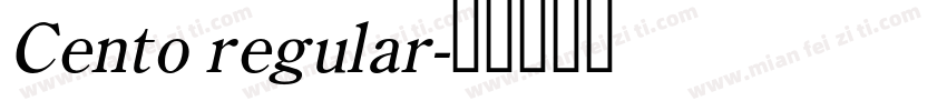 Cento regular字体转换
